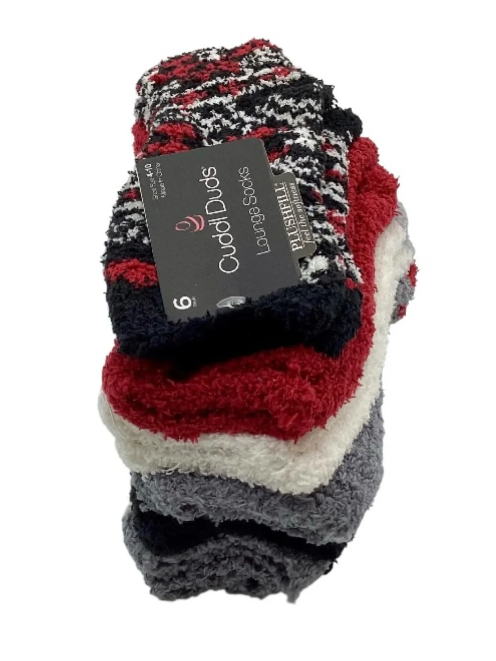 Cuddl Duds Lounge Socks 6 pk. Cozy Socks (NWT) (Shoe Size: 4-10)